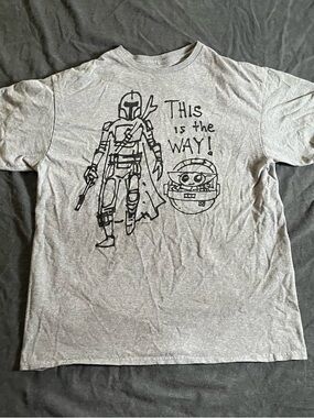 Star Wars Men’s The Mandalorian Strom Trooper Baby Yoda This Is The Way T-Shirt